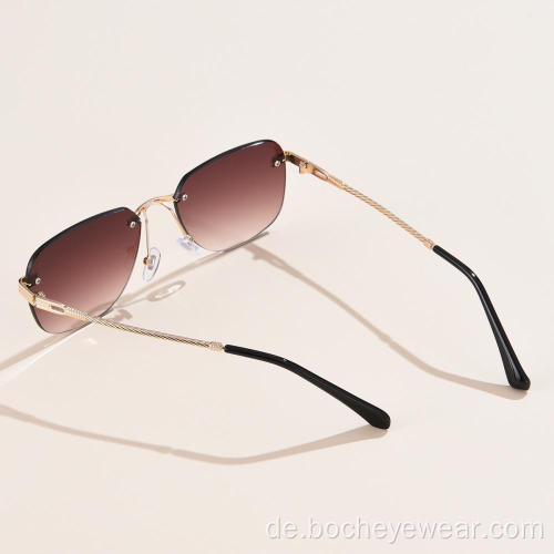 Europäische und amerikanische Mode rahmenlose Damensonnenbrille Metalltrend GRADIENTE SONNENBRILLE Street Photo Sonnenbrille Herren s21112